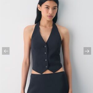 Wilfred Vito Halter Vest-Dark night Navy